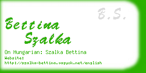 bettina szalka business card